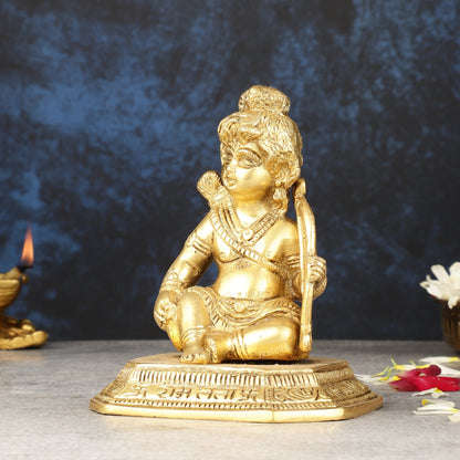 Brass superfine Ram Lalla idol 6 inch