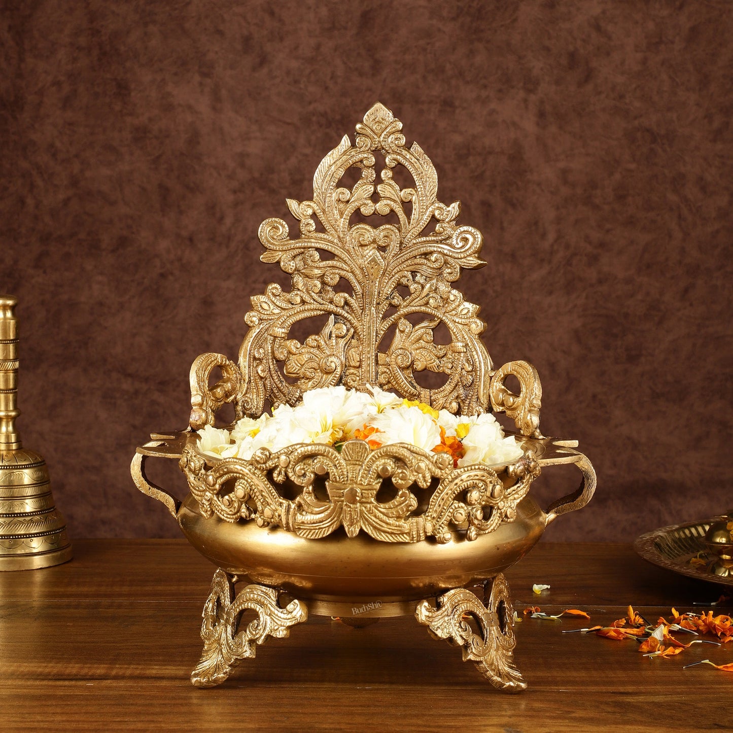 Elegant Brass Urli Bowl | Height: 12 inch