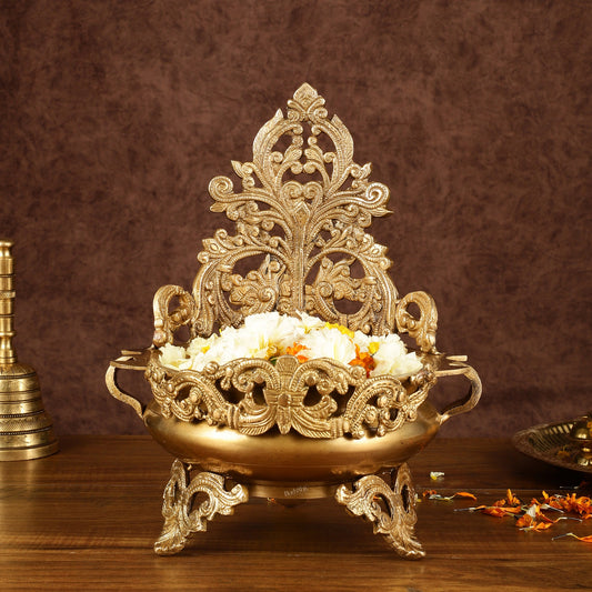 Elegant Brass Urli Bowl | Height: 12 inch
