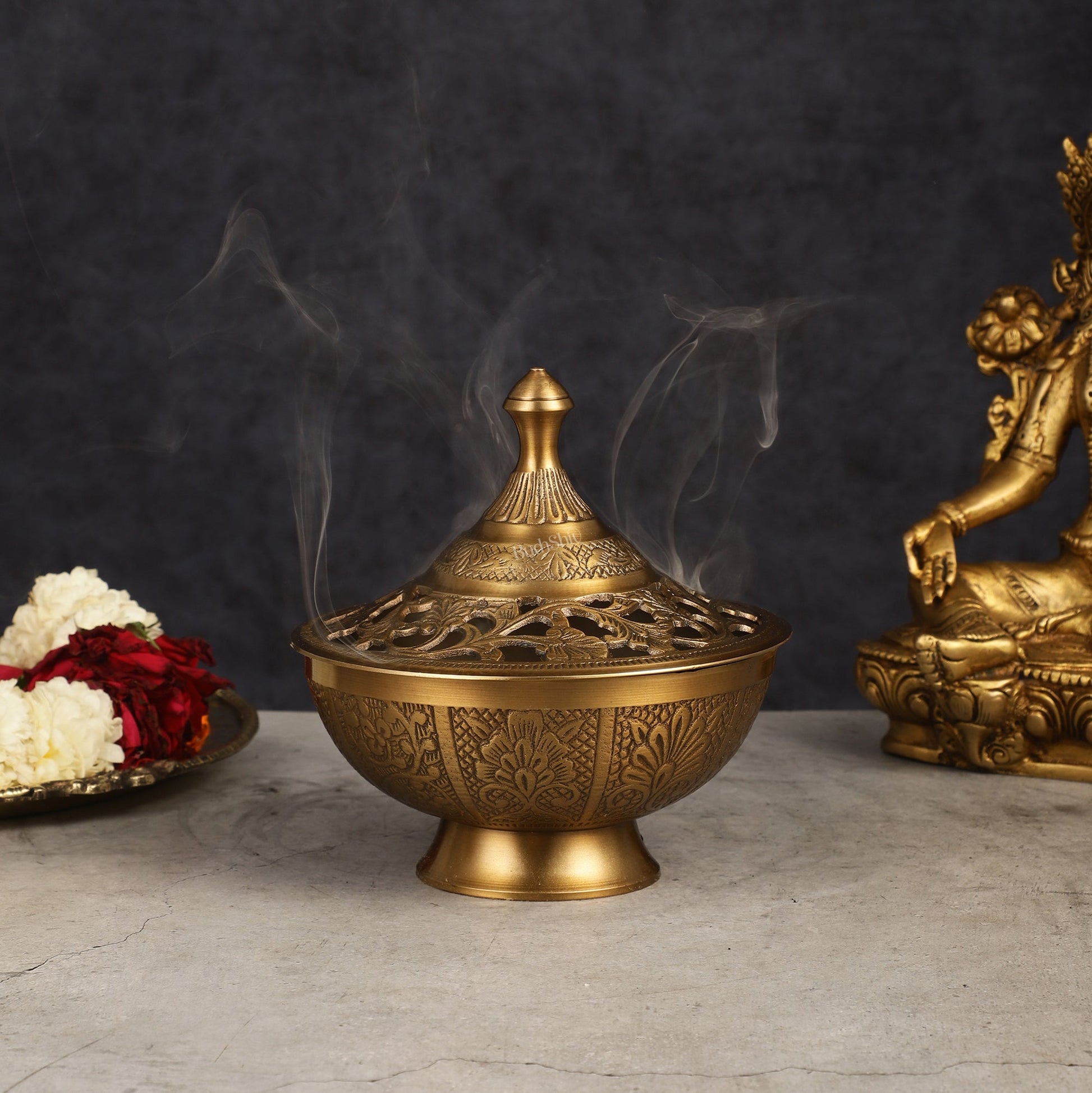 Brass Loban Daan Dhoop Daani 6"