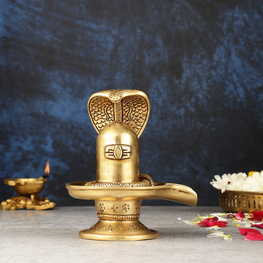 Brass Superfine Shiv Ling - 6"