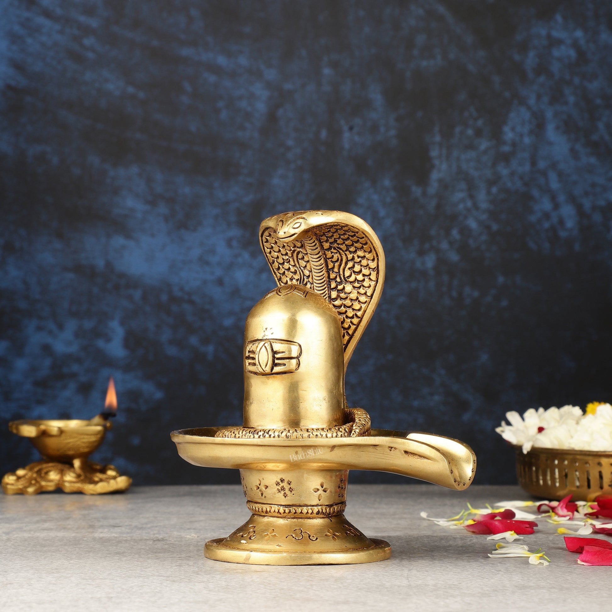 Brass Superfine Shiv Ling - 6"