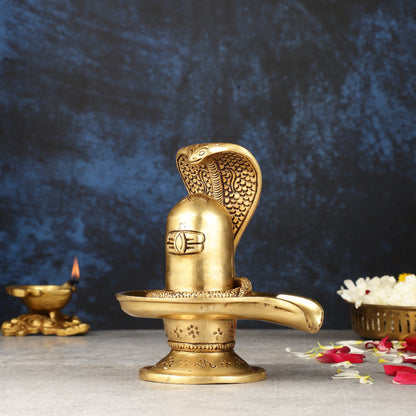 Brass Superfine Shiv Ling - 6"