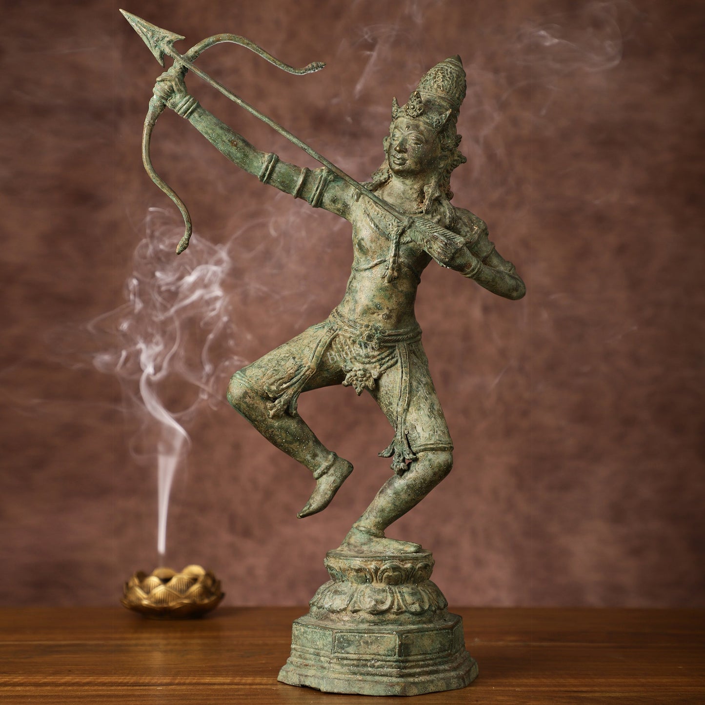 Vintage Indonesian Bronze Rama Sculpture | Height: 18 inch