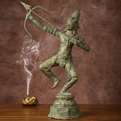 Vintage Indonesian Bronze Rama Sculpture | Height: 18 inch