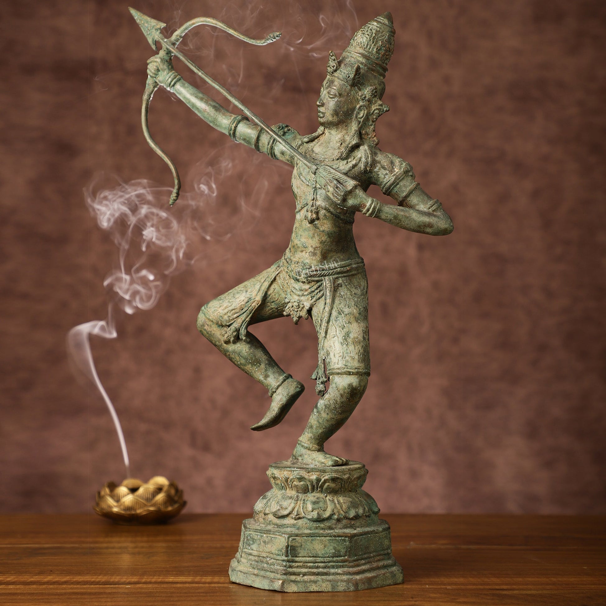 Vintage Indonesian Bronze Rama Sculpture | Height: 18 inch