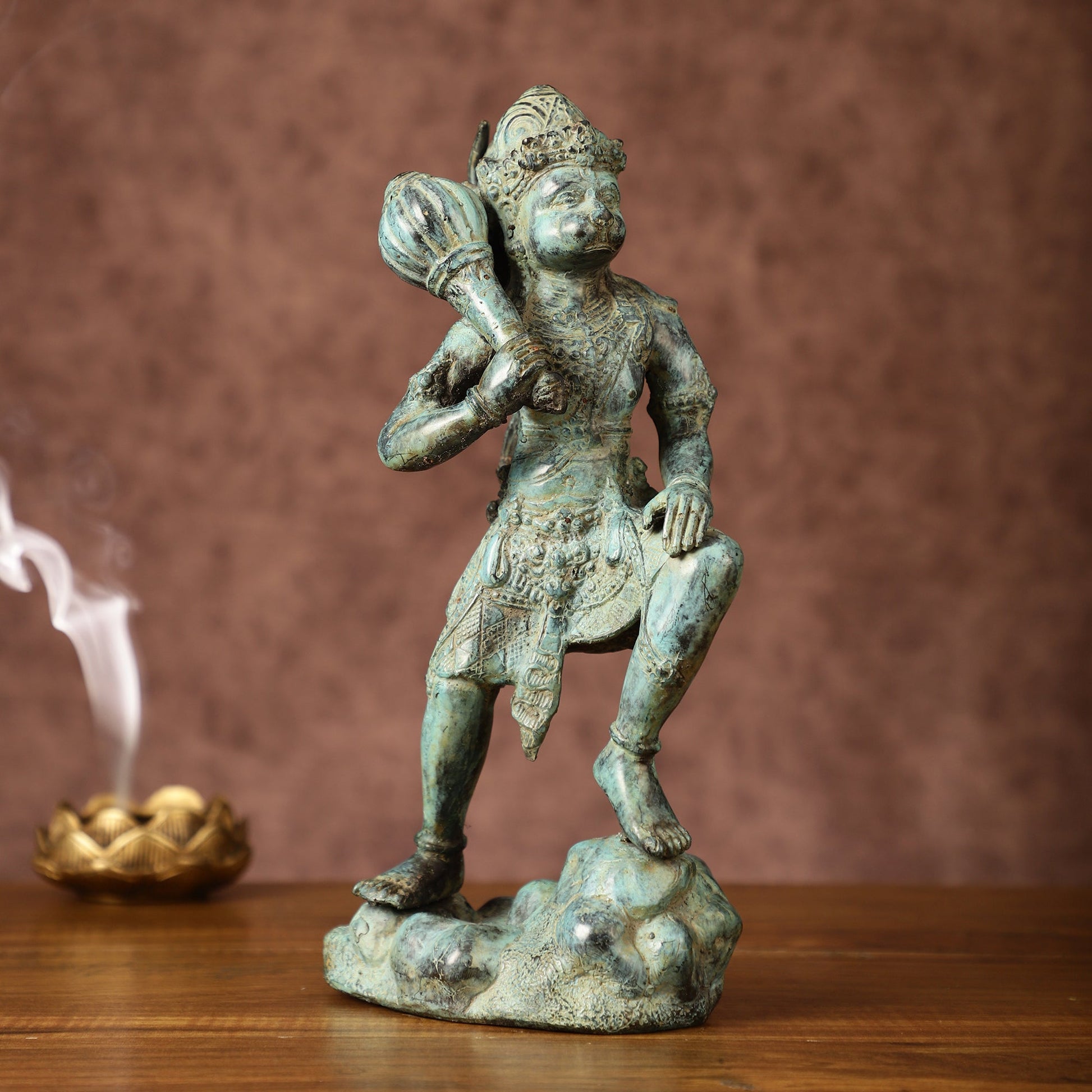 Balinese Bronze Lord Hanuman Sculpture | BudhShiv Exclusive | Height: 12 inch