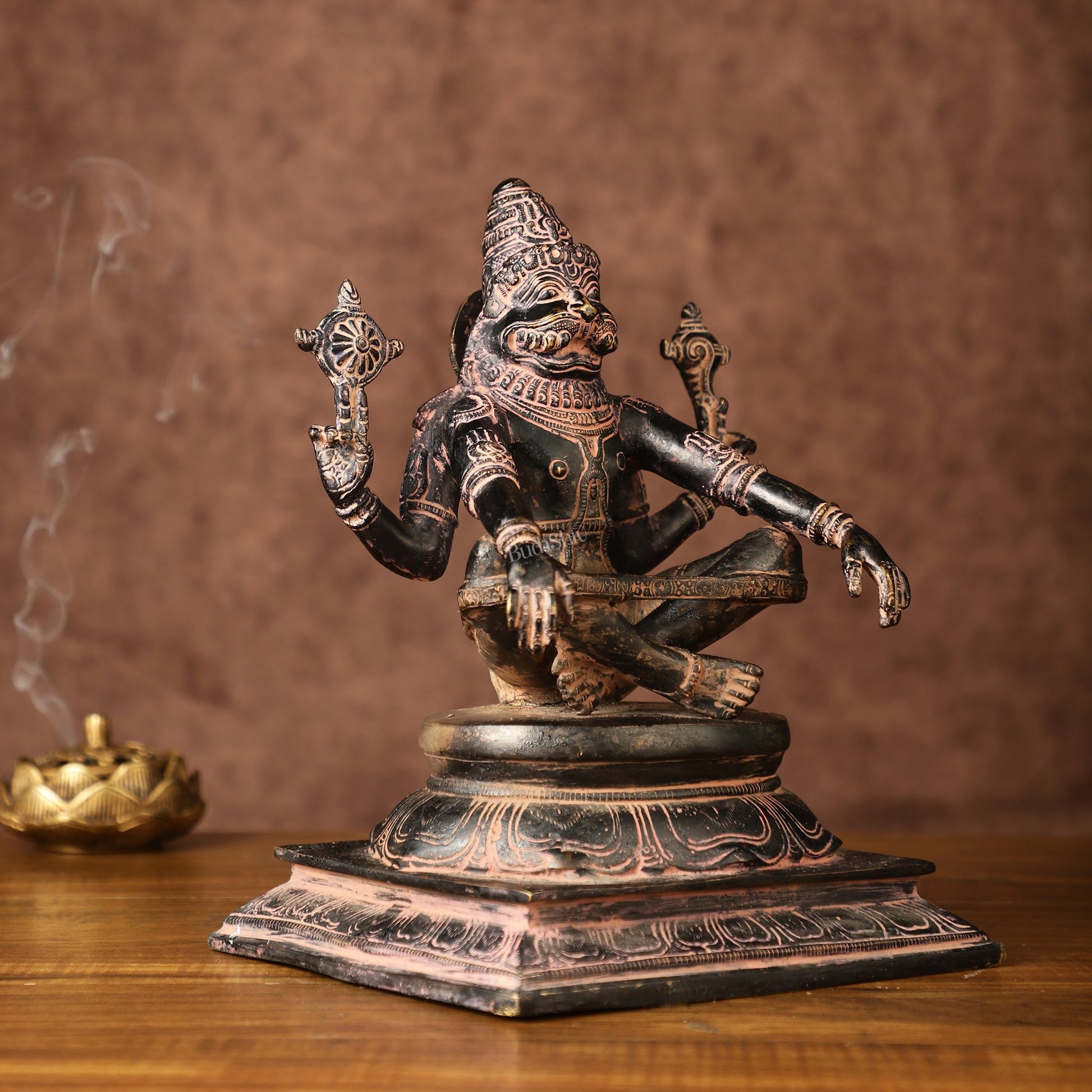 Brass Yog Narasimha swamy Statue 11"