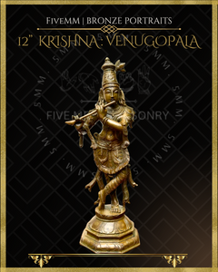 Krishna as Venugopala Panchaloha Bronze Icon - 12"