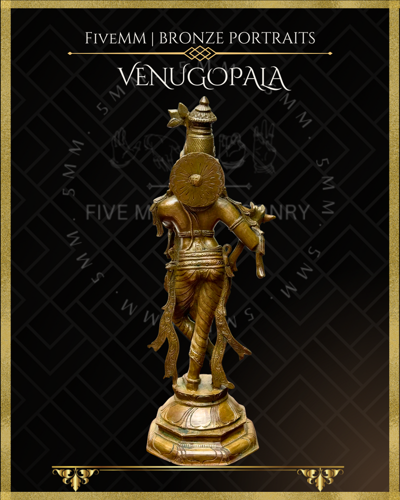 Krishna as Venugopala Panchaloha Bronze Icon - 12"