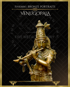 Krishna as Venugopala Panchaloha Bronze Icon - 12"