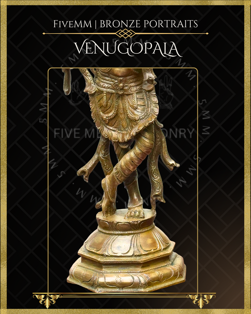 Krishna as Venugopala Panchaloha Bronze Icon - 12"