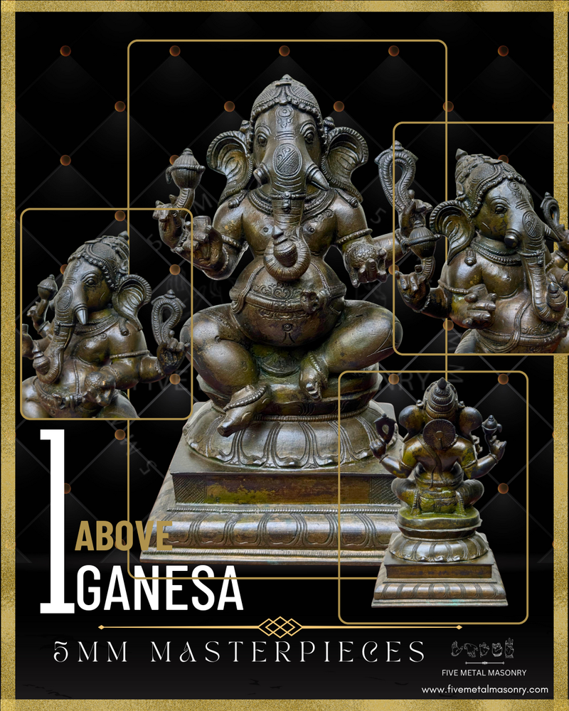 Ganesha Panchaloha Bronze Icon - 12"-  Masterpieces Collection