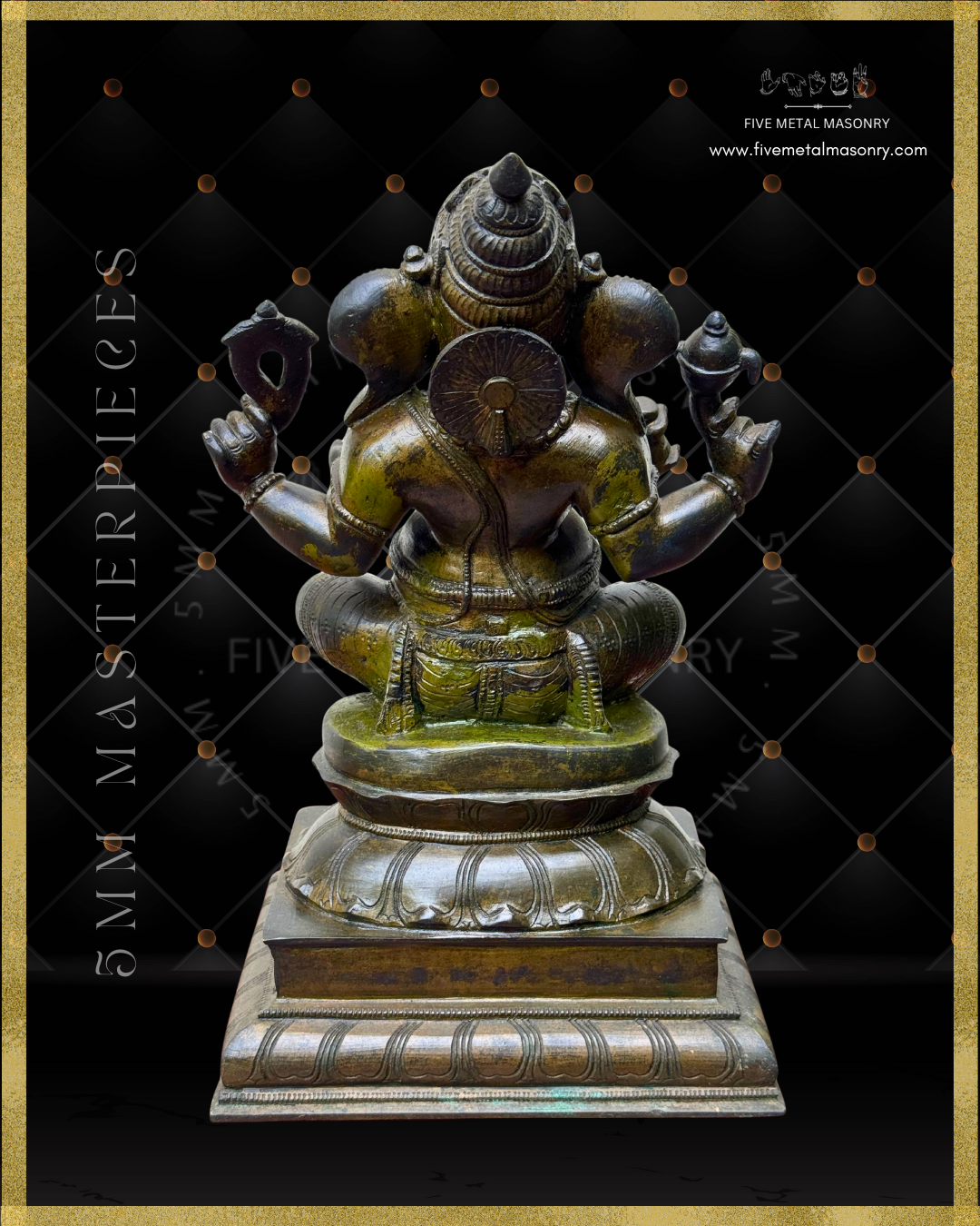 Ganesha Panchaloha Bronze Icon - 12"-  Masterpieces Collection