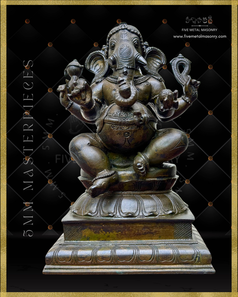 Ganesha Panchaloha Bronze Icon - 12"-  Masterpieces Collection