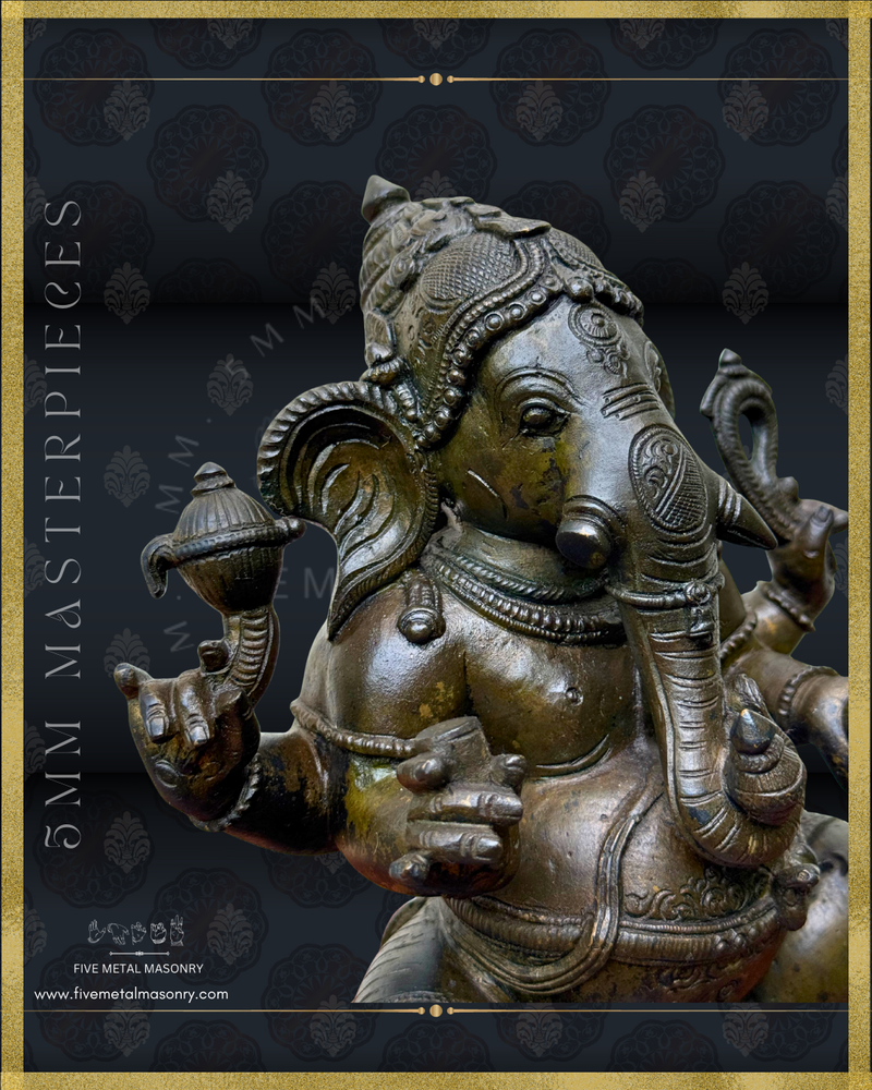Ganesha Panchaloha Bronze Icon - 12"-  Masterpieces Collection