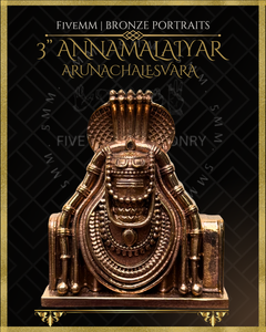 Annamalaiyar Shiva Lingam Panchaloha Bronze Icon - 3"
