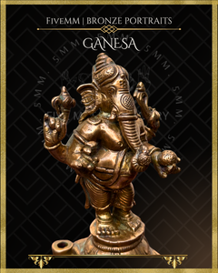 Ganesa Panchaloha Bronze Icon -6.5" Standing with arch