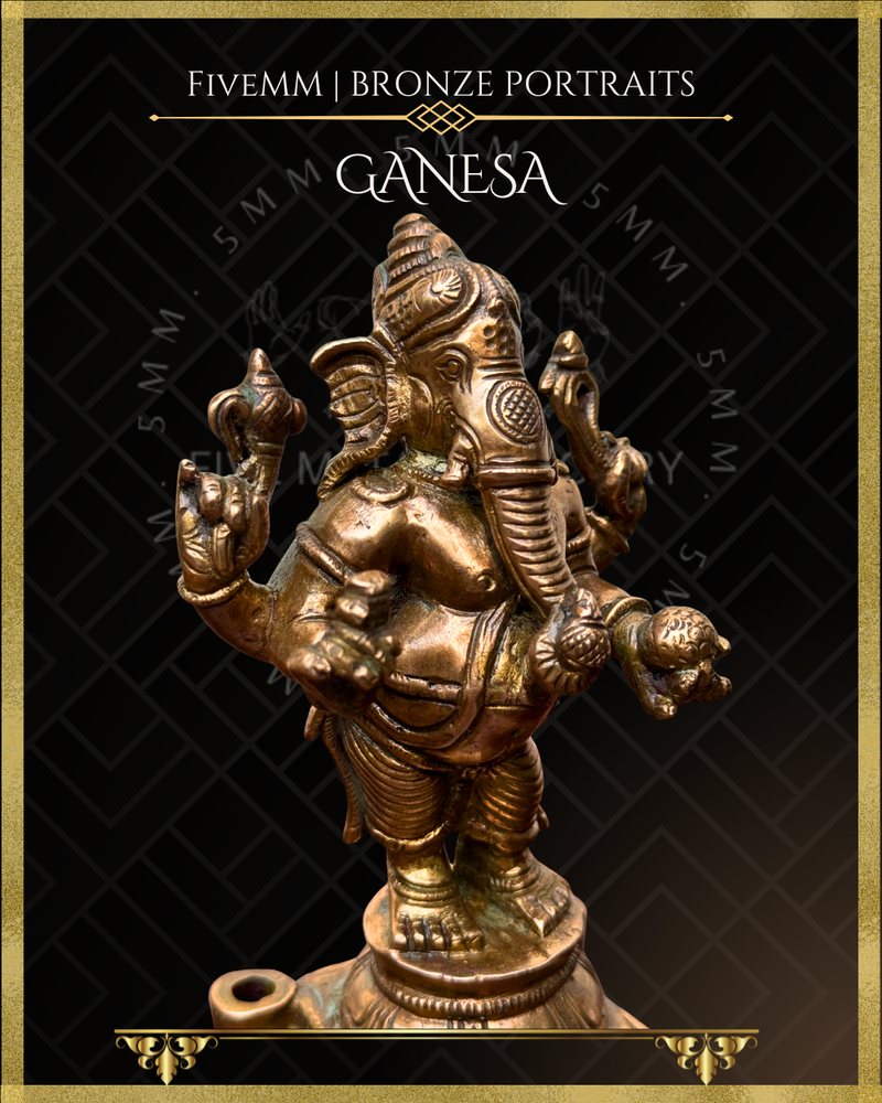 Ganesa Panchaloha Bronze Icon -6.5" Standing with arch