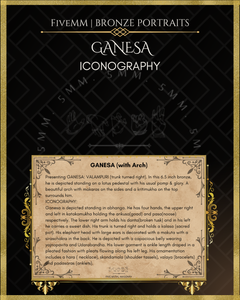 Ganesa Panchaloha Bronze Icon -6.5" Standing with arch
