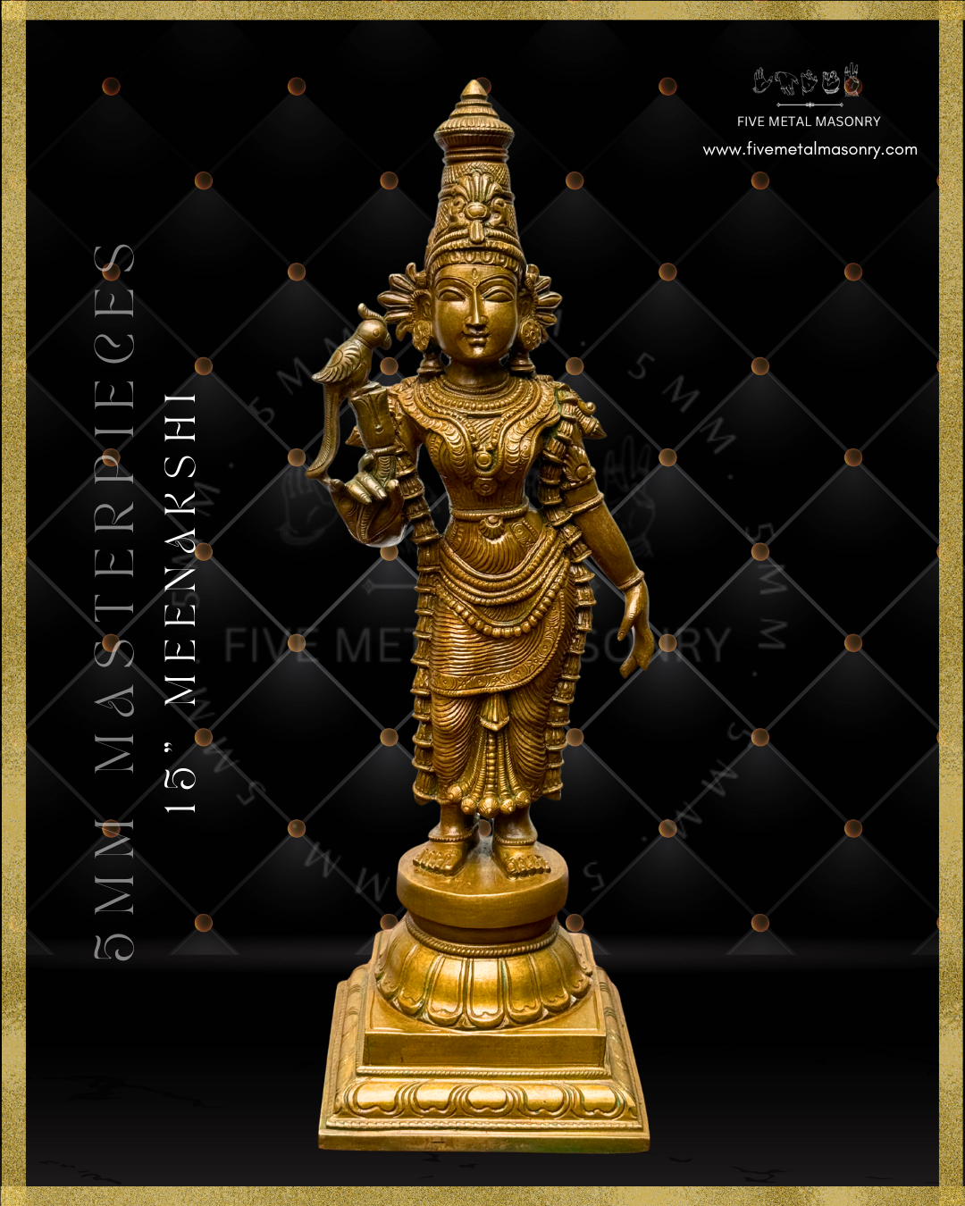 Meenakshi Panchaloha Bronze Icon - 15"-  Masterpieces Collection