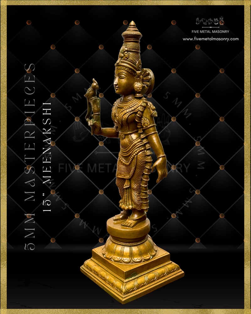 Meenakshi Panchaloha Bronze Icon - 15"-  Masterpieces Collection