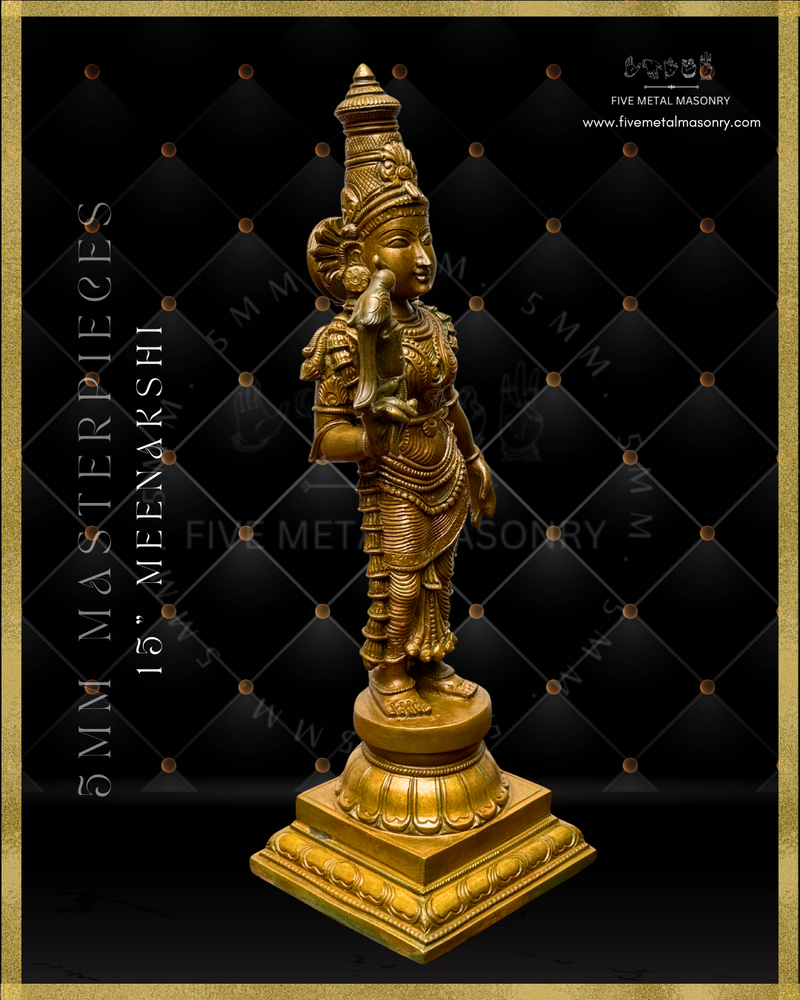 Meenakshi Panchaloha Bronze Icon - 15"-  Masterpieces Collection