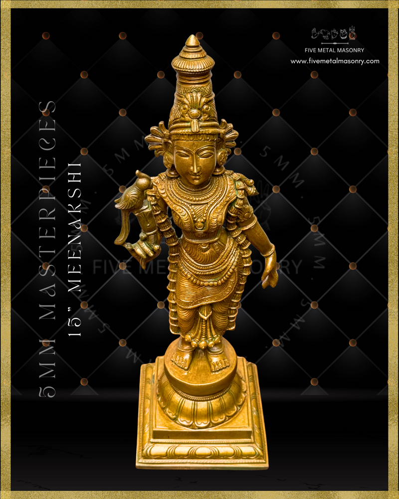Meenakshi Panchaloha Bronze Icon - 15"-  Masterpieces Collection