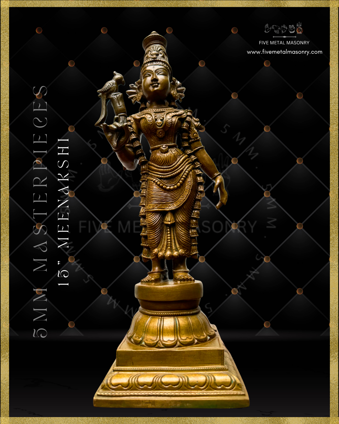 Meenakshi Panchaloha Bronze Icon - 15"-  Masterpieces Collection