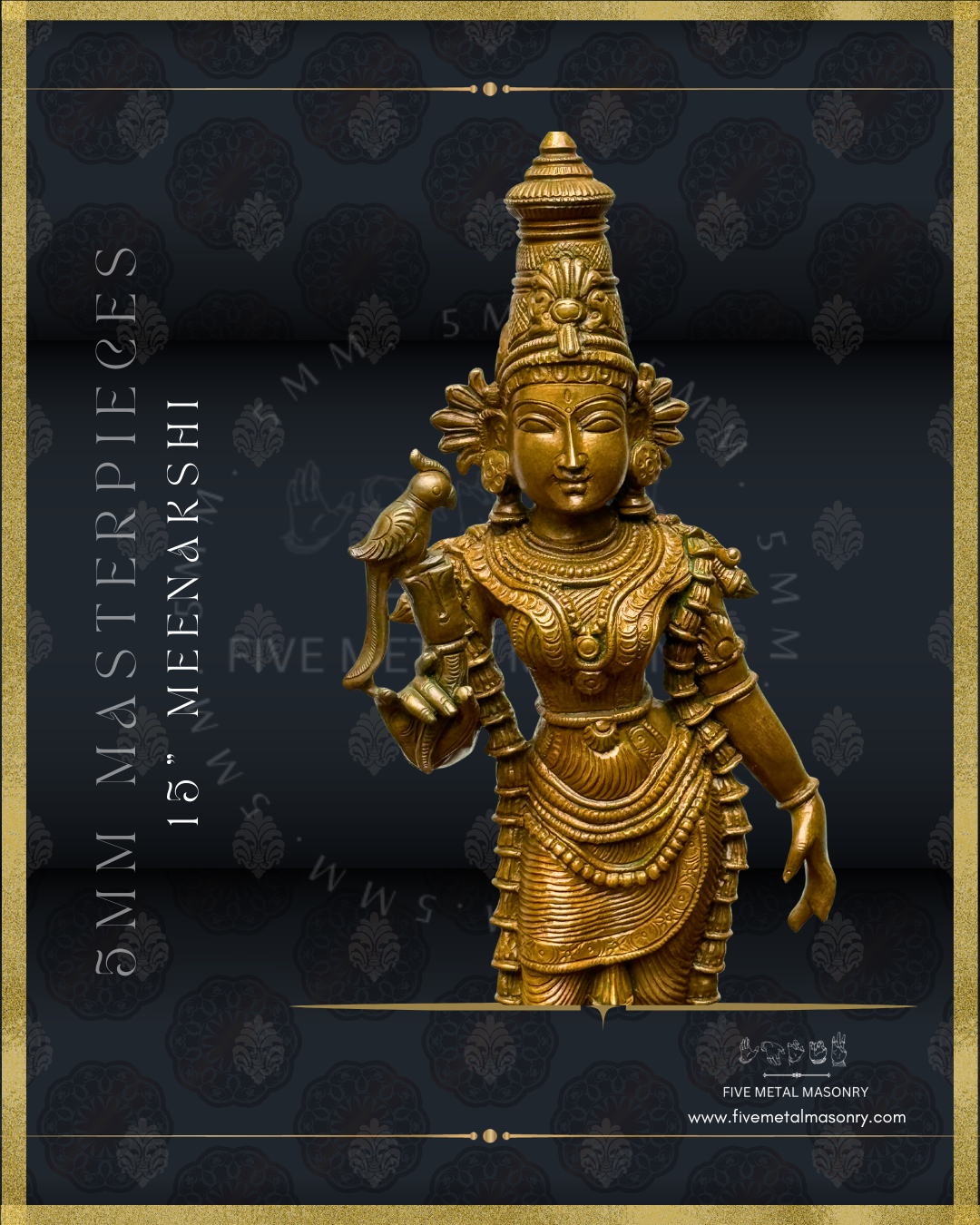 Meenakshi Panchaloha Bronze Icon - 15"-  Masterpieces Collection