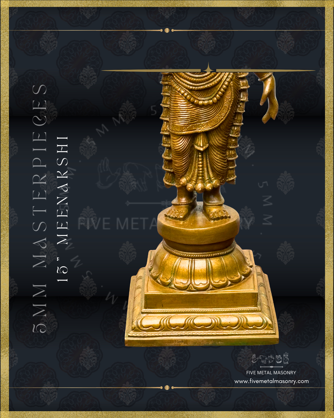 Meenakshi Panchaloha Bronze Icon - 15"-  Masterpieces Collection