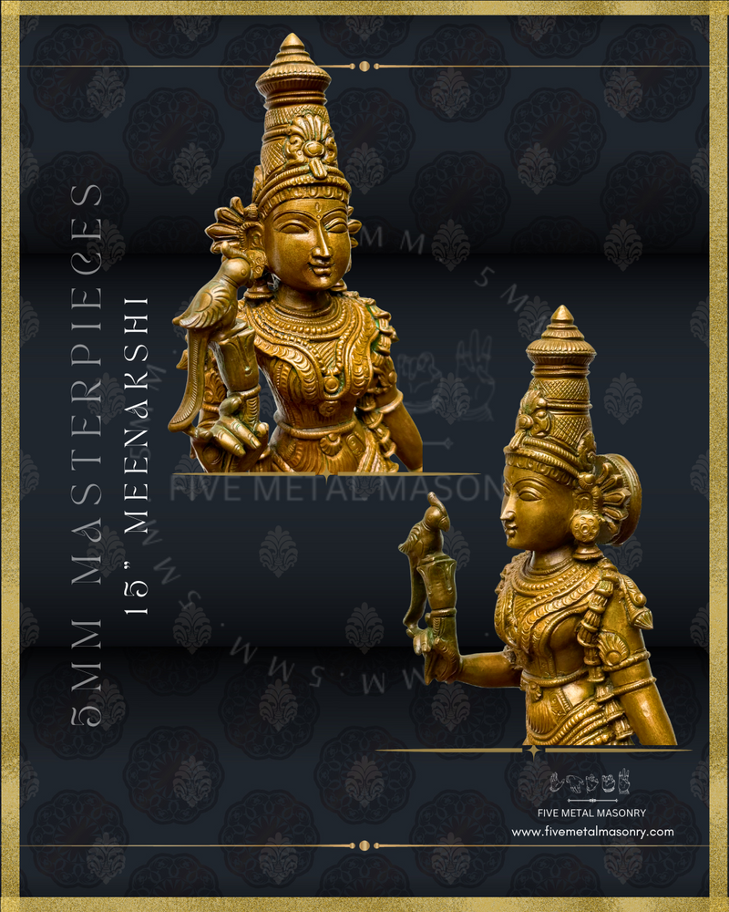 Meenakshi Panchaloha Bronze Icon - 15"-  Masterpieces Collection