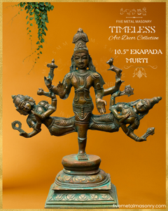 Ekapada Murti: Shiva:Vishnu:Brahma Panchaloha Bronze Icon - 10.5" - Timeless Collection
