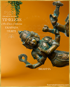 Ekapada Murti: Shiva:Vishnu:Brahma Panchaloha Bronze Icon - 10.5" - Timeless Collection