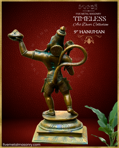 Sanjeevani Hanuman Panchaloha Bronze Icon - 9"- Timeless Collection