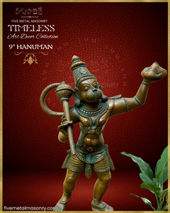 Sanjeevani Hanuman Panchaloha Bronze Icon - 9"- Timeless Collection