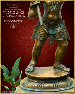 Sanjeevani Hanuman Panchaloha Bronze Icon - 9"- Timeless Collection