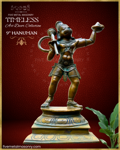 Sanjeevani Hanuman Panchaloha Bronze Icon - 9"- Timeless Collection