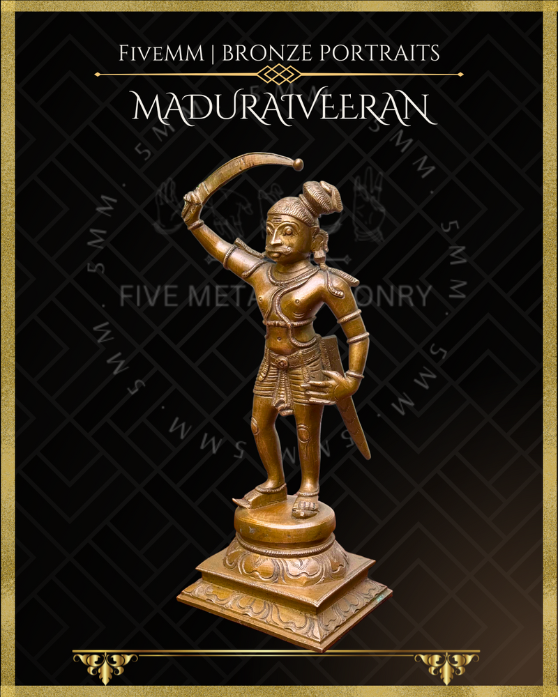 Madurai Veeran Panchaloha Bronze Icon - 10"
