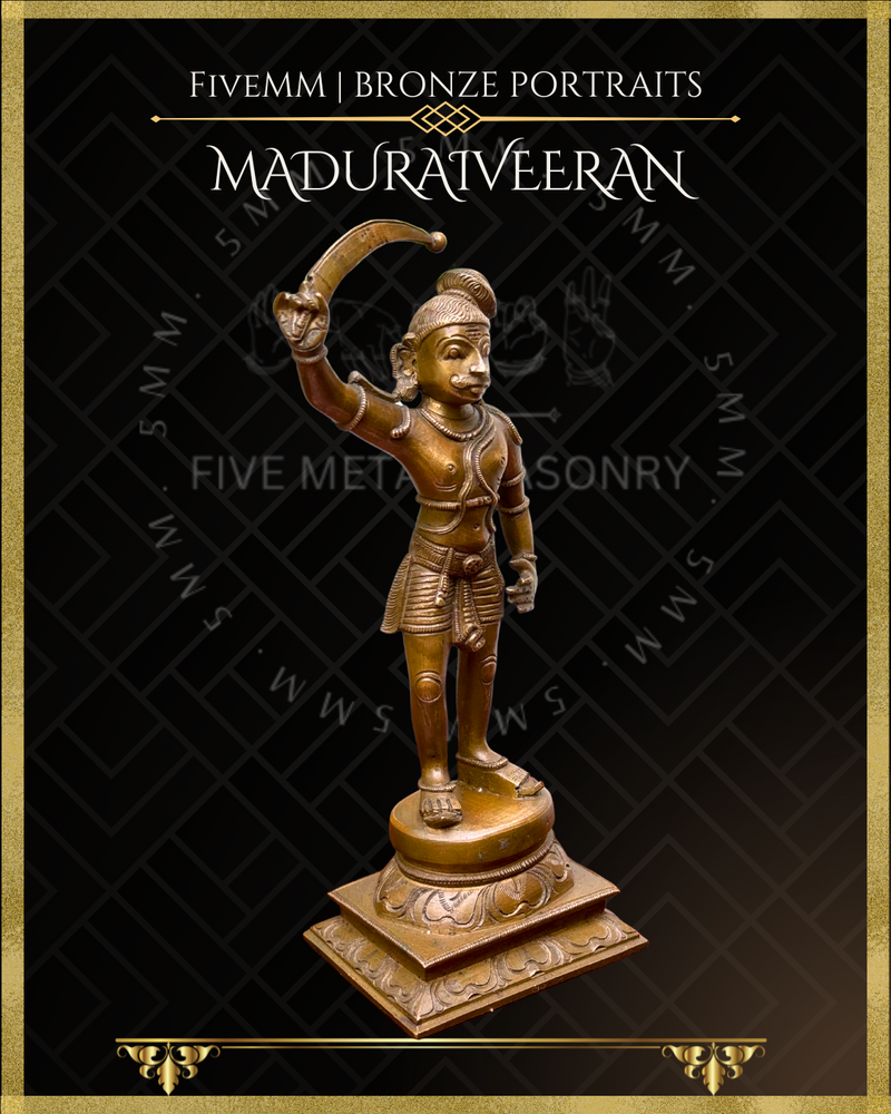 Madurai Veeran Panchaloha Bronze Icon - 10"