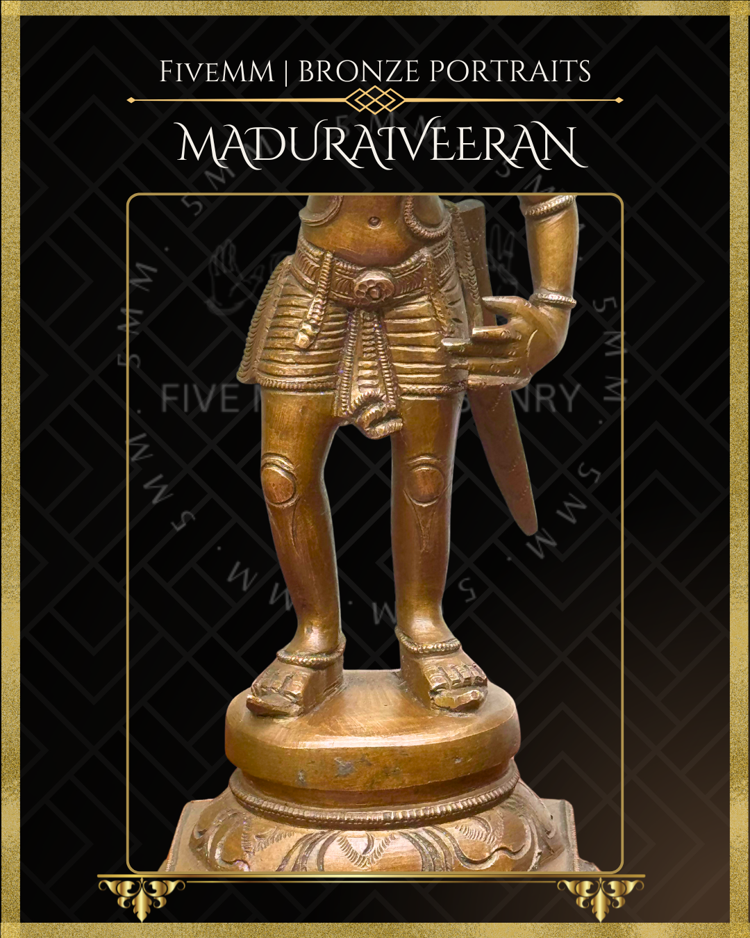 Madurai Veeran Panchaloha Bronze Icon - 10"