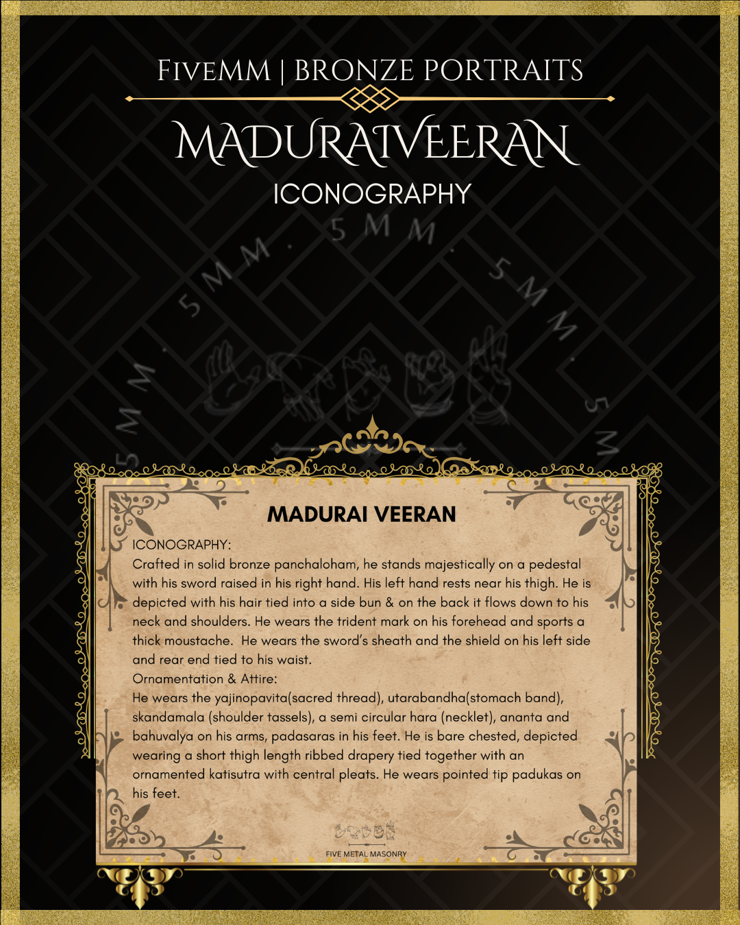 Madurai Veeran Panchaloha Bronze Icon - 10"