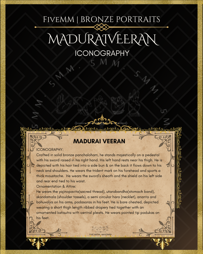Madurai Veeran Panchaloha Bronze Icon - 10"