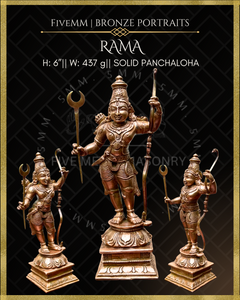 Rama Panchaloha Bronze Icon - 6"