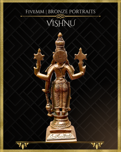 Vishnu Panchaloha Bronze Icon - 6"