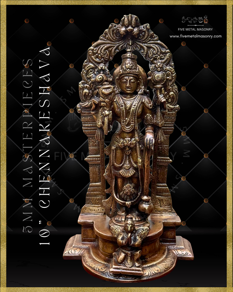 Chennakeshava Perumal Panchaloha Bronze Icon - 10"-  Masterpieces Collection