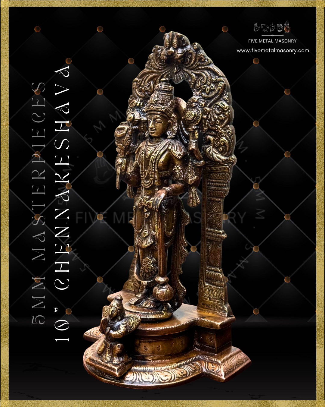 Chennakeshava Perumal Panchaloha Bronze Icon - 10"-  Masterpieces Collection
