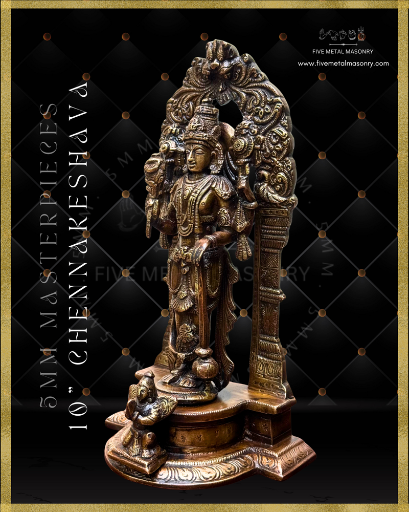 Chennakeshava Perumal Panchaloha Bronze Icon - 10"-  Masterpieces Collection
