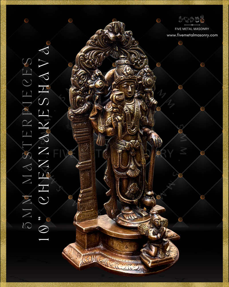 Chennakeshava Perumal Panchaloha Bronze Icon - 10"-  Masterpieces Collection