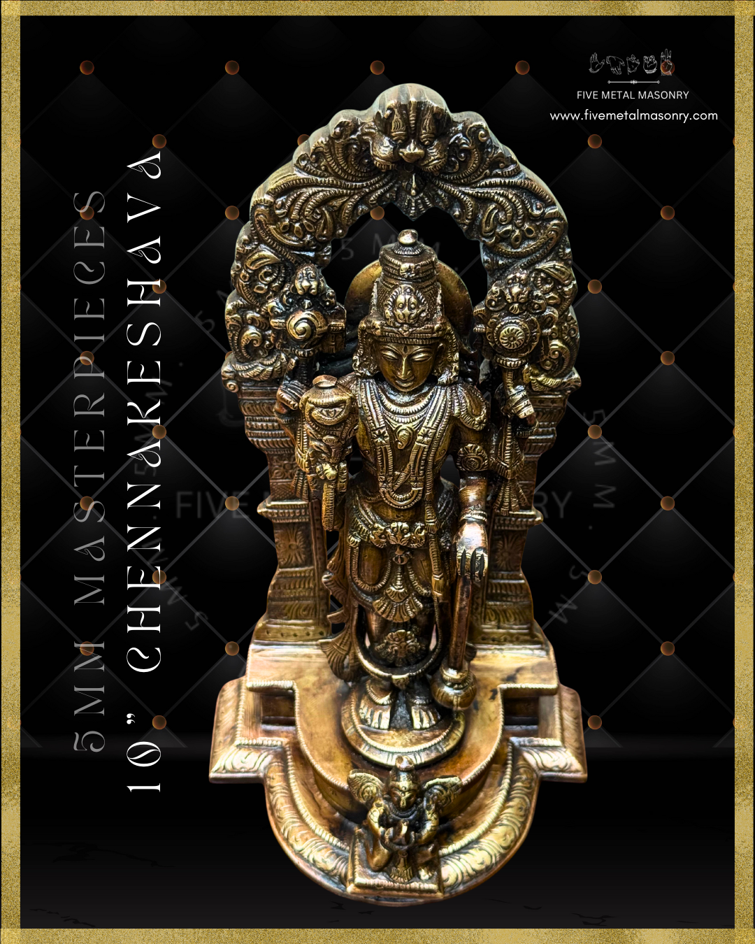 Chennakeshava Perumal Panchaloha Bronze Icon - 10"-  Masterpieces Collection